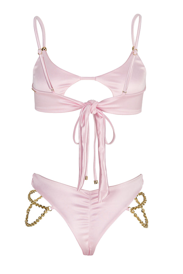 LUXURY DESIGNER SWIMWEAR ROSE SATIN BIKINI  SKYLINE BY BAUMANN