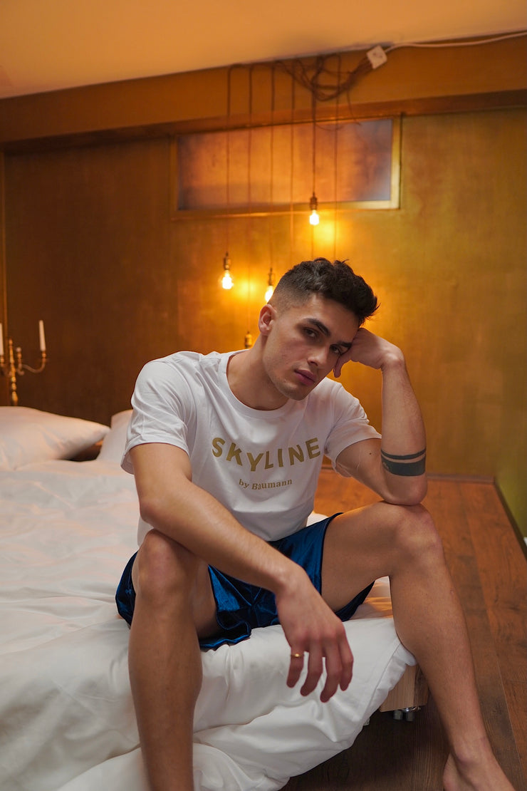 SKYLINE BY BAUMANN WHITE LOGO SHIRT DESIGNER