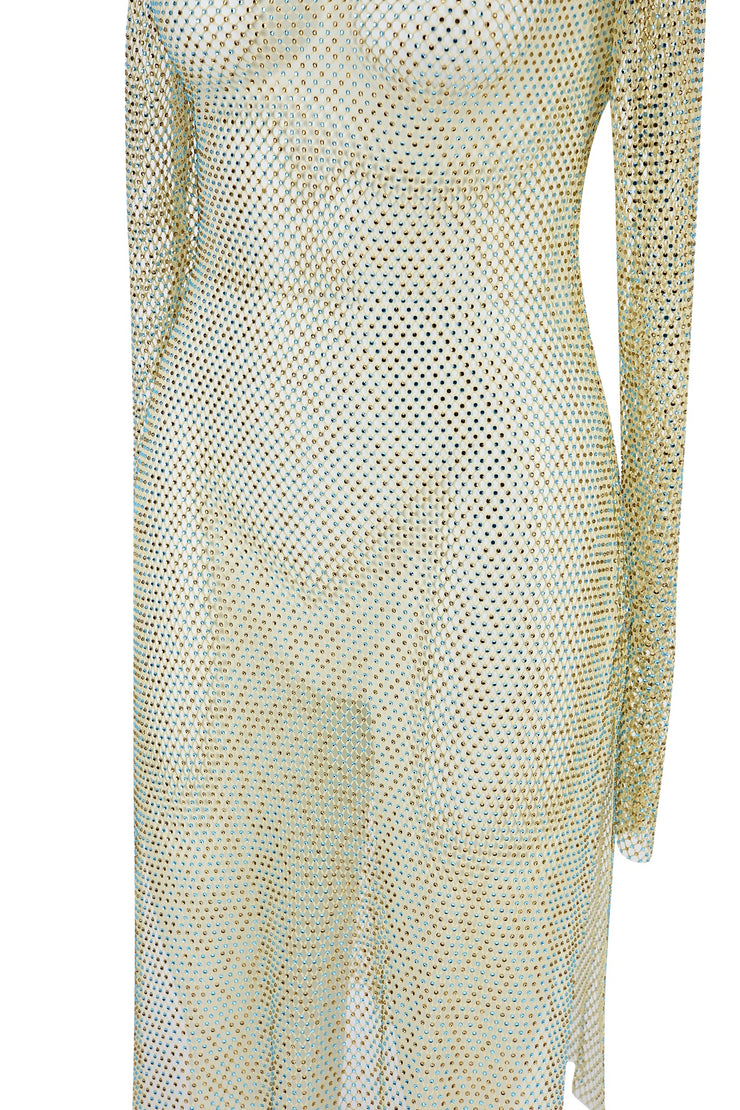 Sparkling Diamond Mesh Dress
