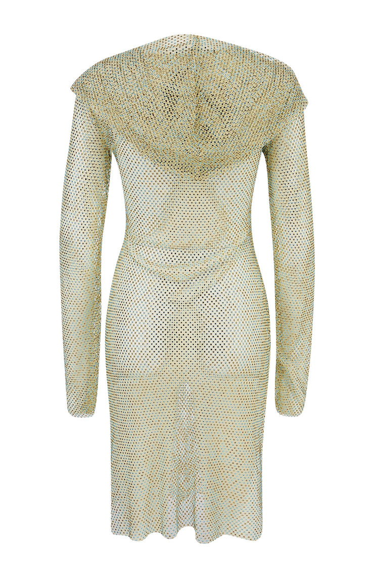 Sparkling Diamond Mesh Dress