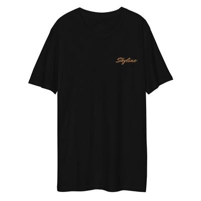 "See you tonight"  Shirt with golden SKYLINE logo embroidery