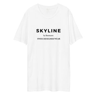 "Always a fit" White Unisex T-shirt with black SKYLINE logo